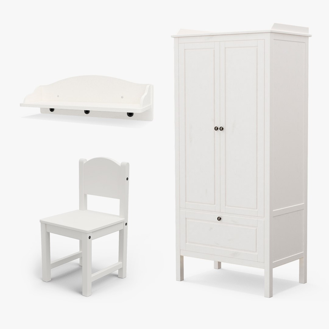 IKEA Furnishings for Children Room Collection 3D model preview