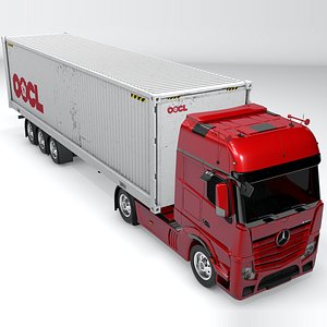 3D mercedes benz actros red