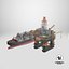 3D Detailed Large Oil Refinery Collection model