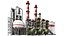 3D Detailed Large Oil Refinery Collection model