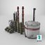 3D Detailed Large Oil Refinery Collection model