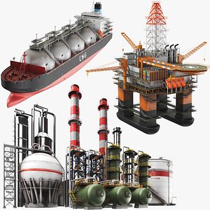 Detailed Large Oil Refinery Collection
