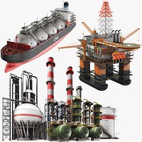 Detailed Large Oil Refinery Collection