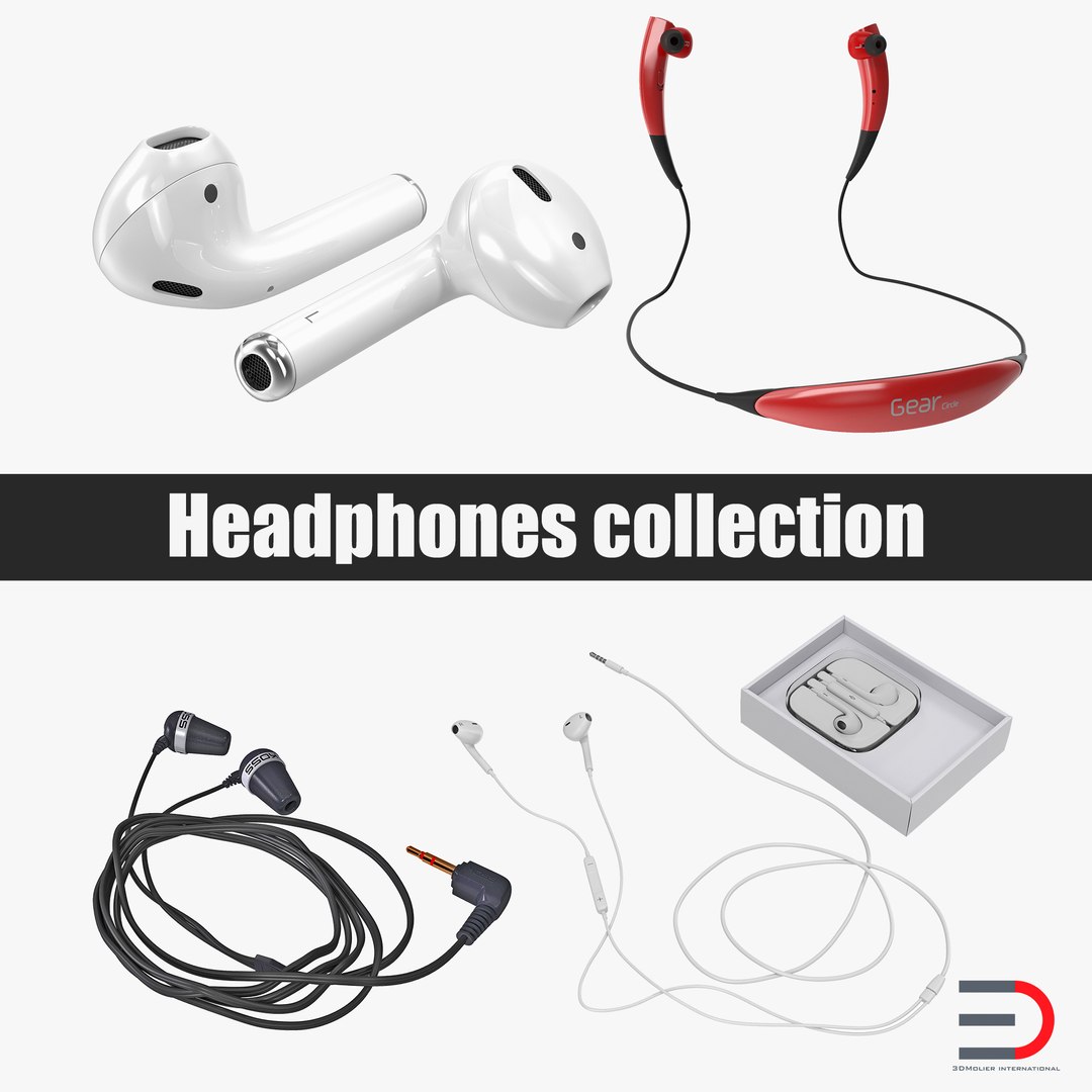 Headphones 3D Models Collection 3D model preview