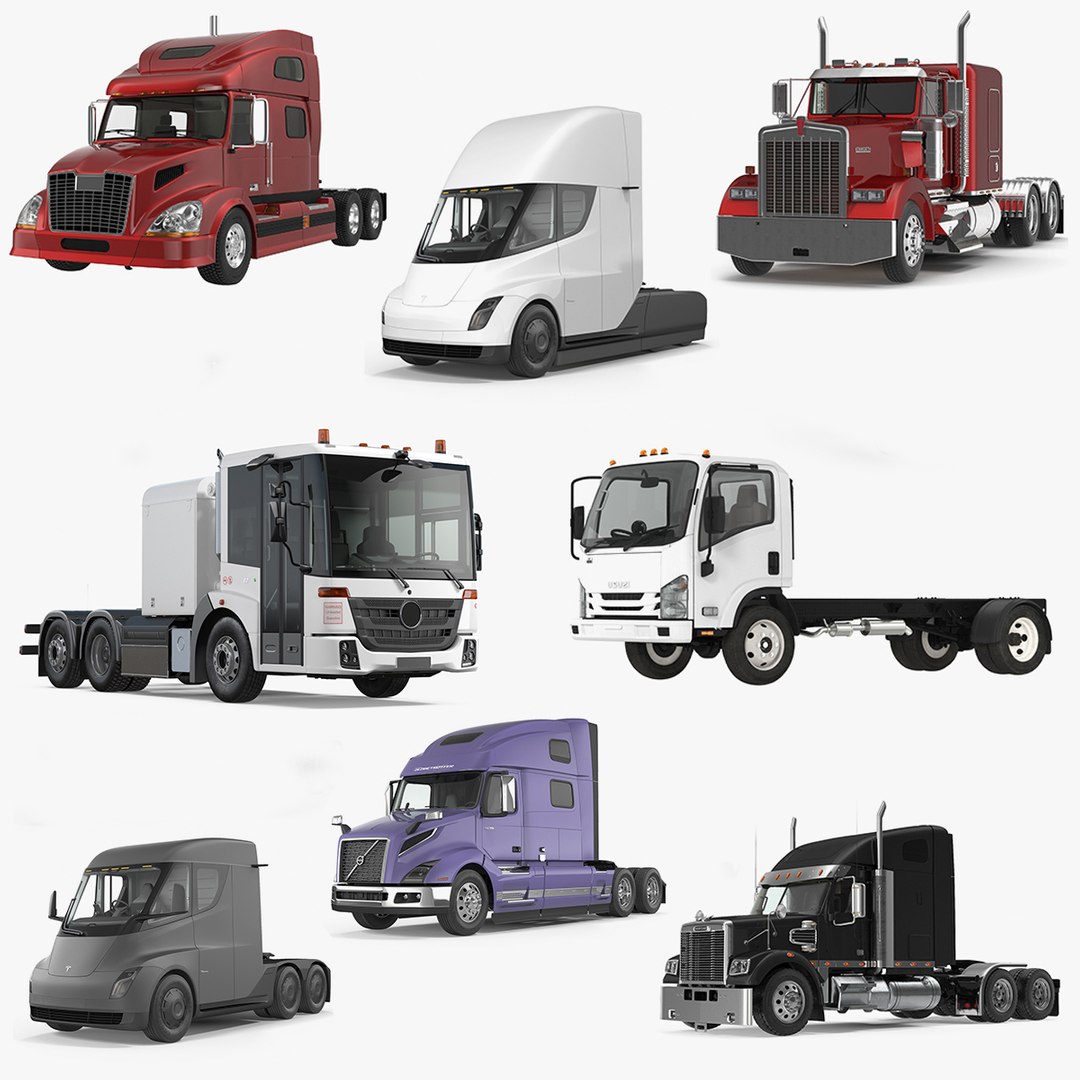 Trucks Collection 4 3D model preview