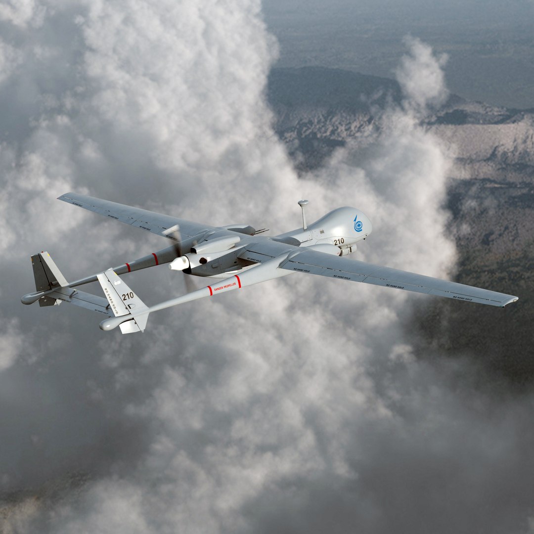 IAI Eitan UAV Rigged 3D model preview