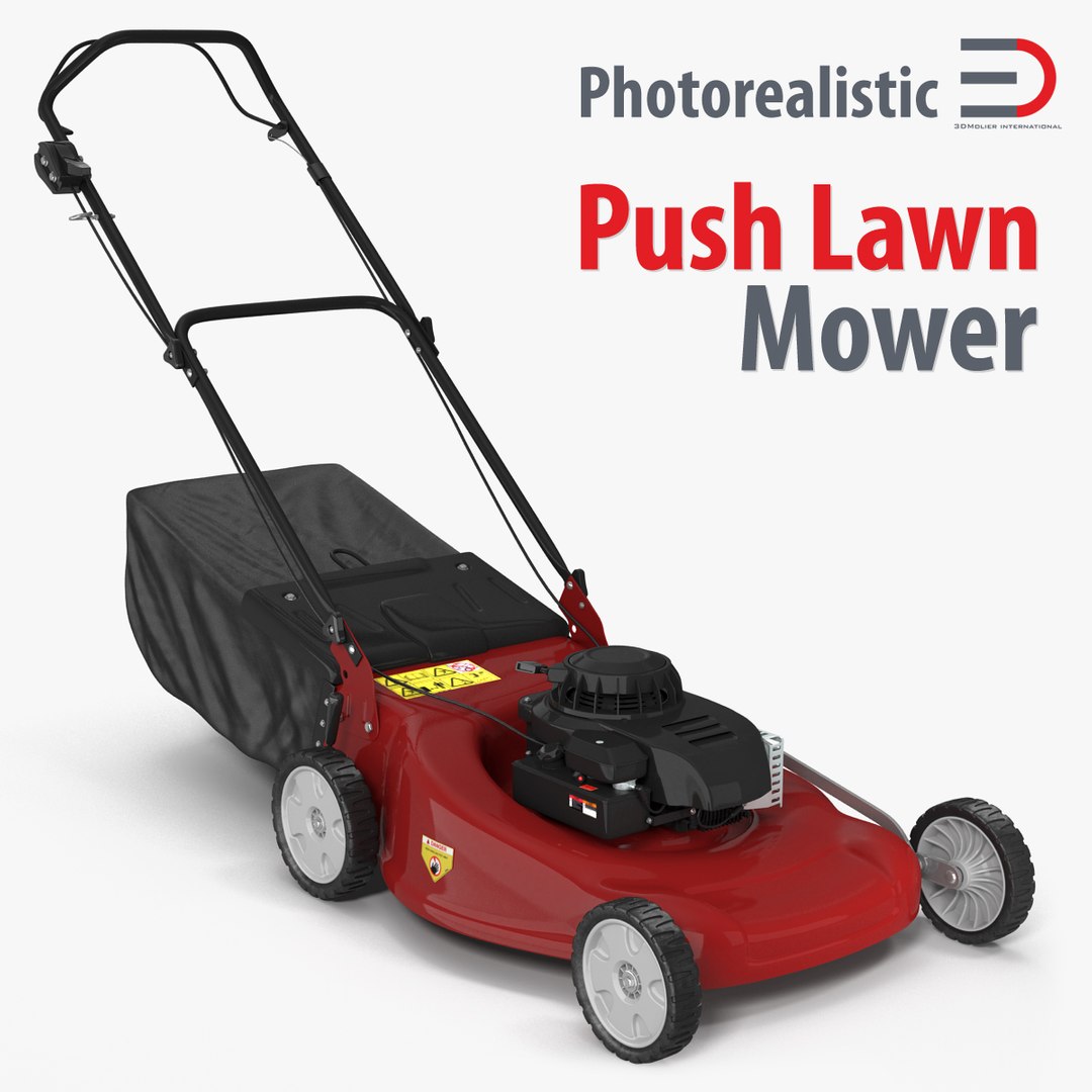 Push Lawn Mower 3D model preview
