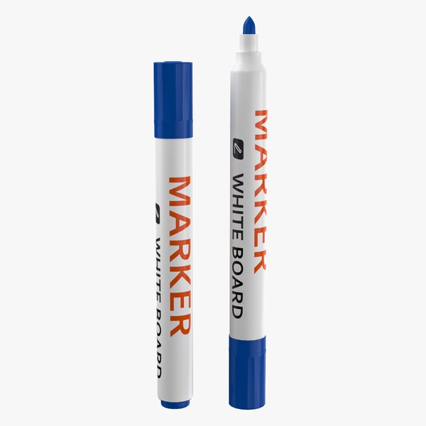 blue marker white board 3D model