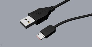Original Micro USB 3d model design