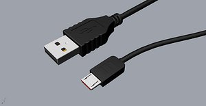 Original Micro USB 3d model design