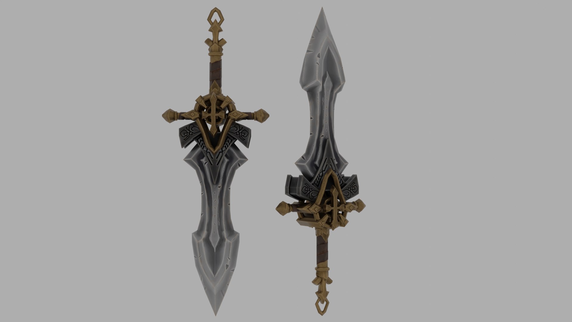 Stylized Sword Game Ready Low Poly PBR 3D Model model - TurboSquid 2171190