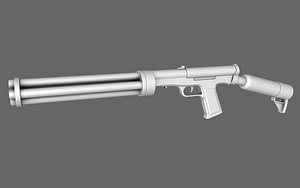 3d shotgun polygonal model