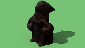 3D statue bunny rabbit model