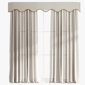 Curtains with lambrequins