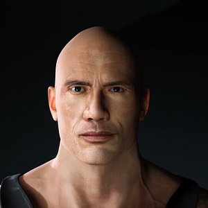 3D Dwayne Johnson 3D Model Low-poly