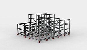 Mobile Pipe Rack 02 3D model 3D