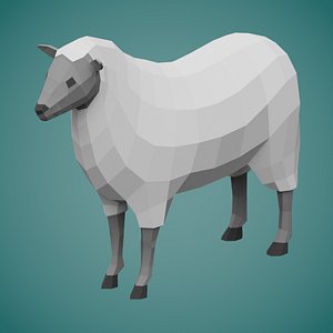 Lowpoly stylized SHEEP 3D model