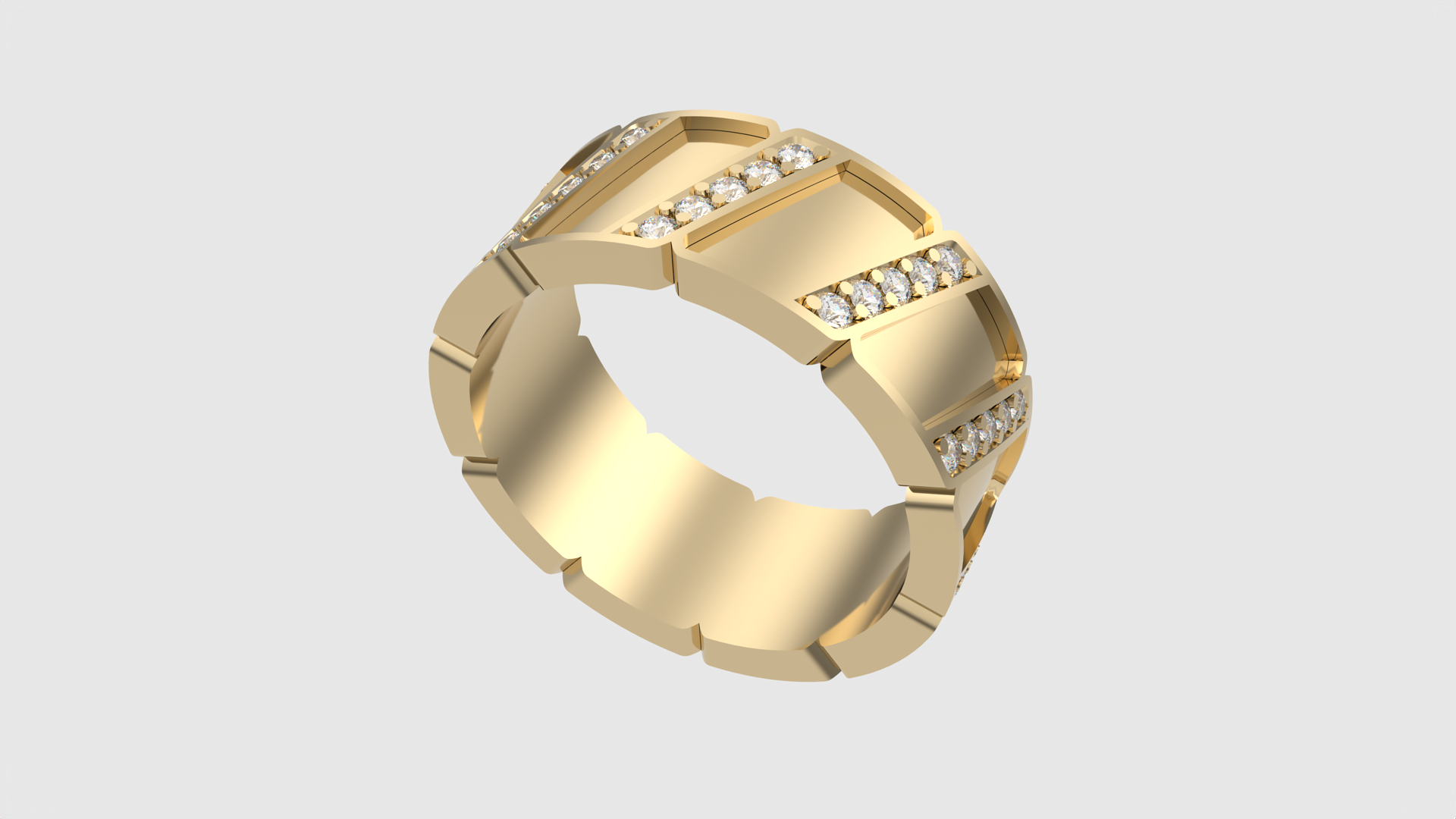 Modern Geometric Band Ring JDBCo Model - TurboSquid 2346432