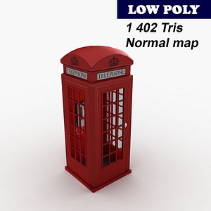 london telephone booth 3d model