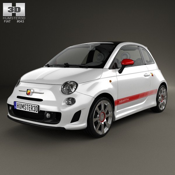 2012 500 abarth 3d model