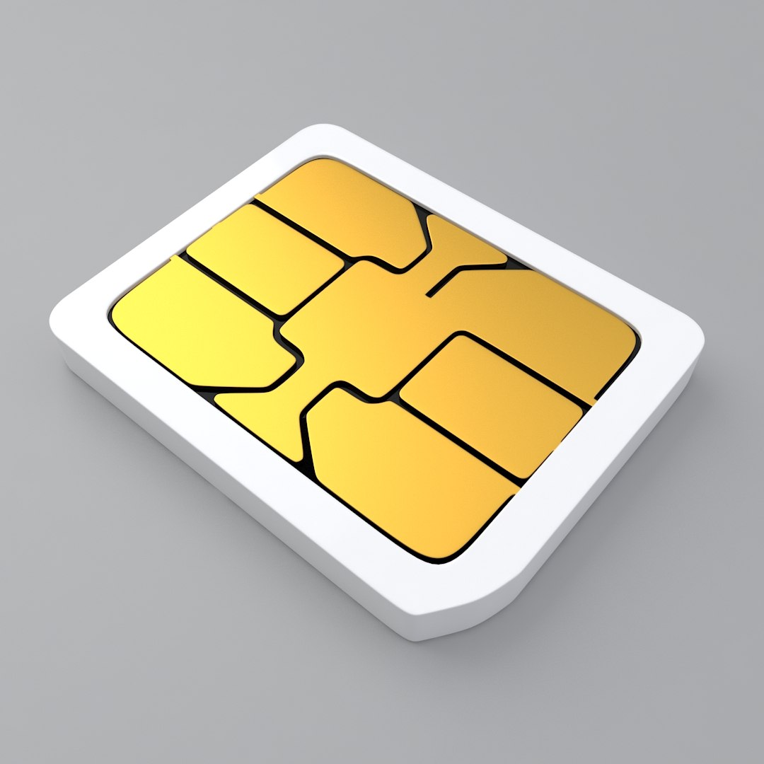 Nano Sim Card 3D Model TurboSquid 1908918