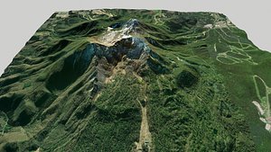 Mountain landscape Volcano Bandai Japan