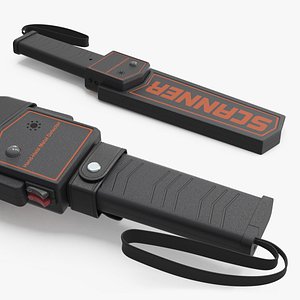 3D Handheld Metal Detector Wand model