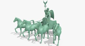3d quadriga brandenburg gate berlin