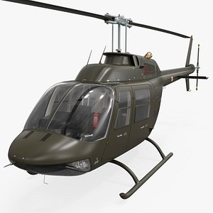 Bell 206 JetRanger Helicopter Italian Army Green