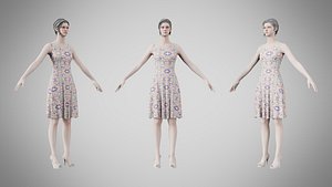 Dress 36 Gradient Wave Pattern