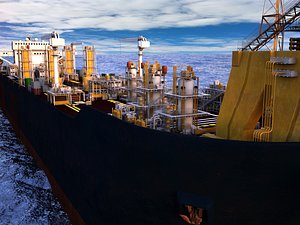 3d fpso floating production model