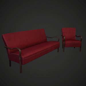 Vintage Sofa and Armchair(1)