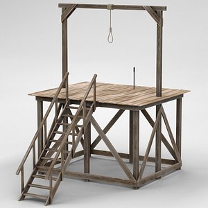 3d medieval gallows model