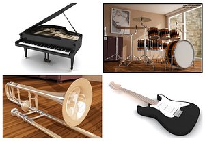 3ds max musical instruments coll vol 1