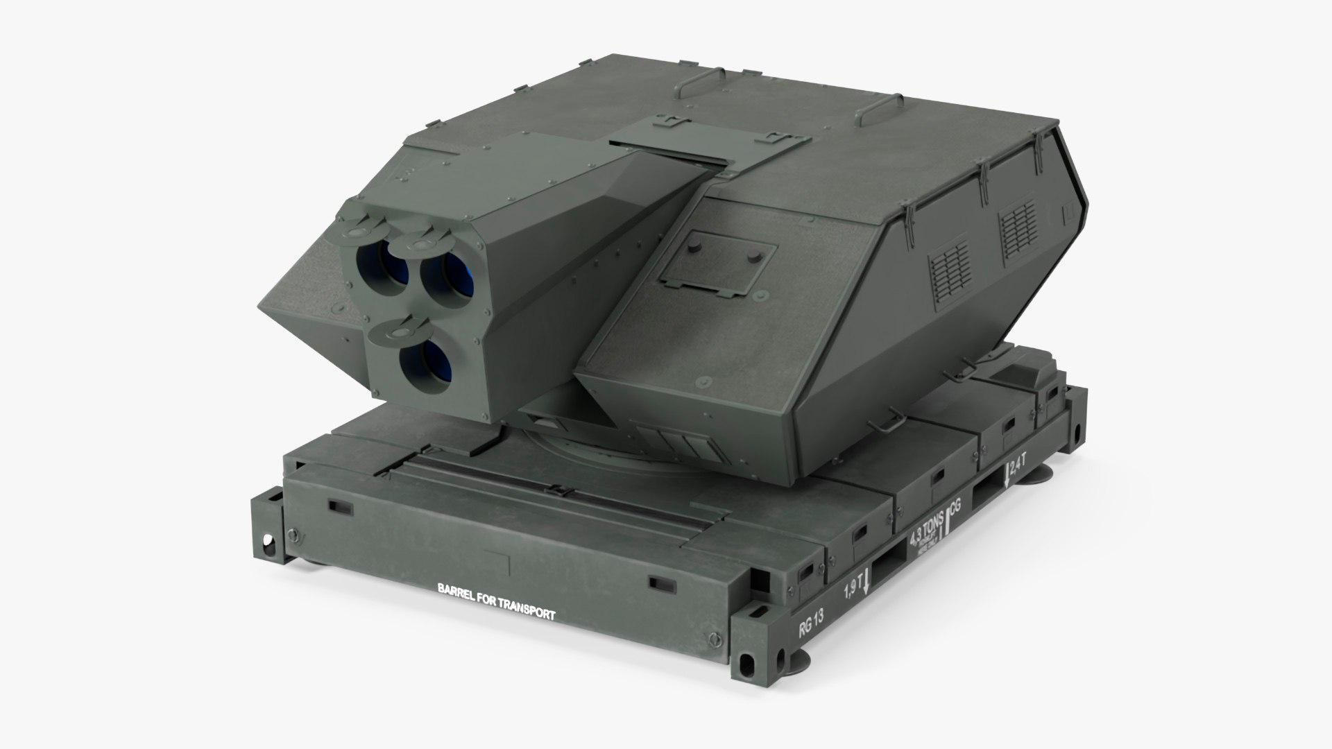 Skynex Laser Air Defense System Green 3D model preview