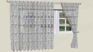 3D lace curtains
