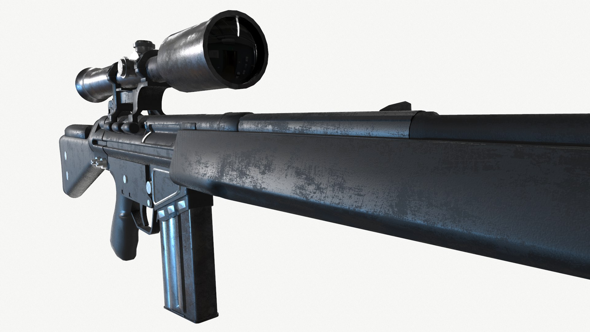 G3SG1 Sniper Rifle 3D Model TurboSquid 2051730
