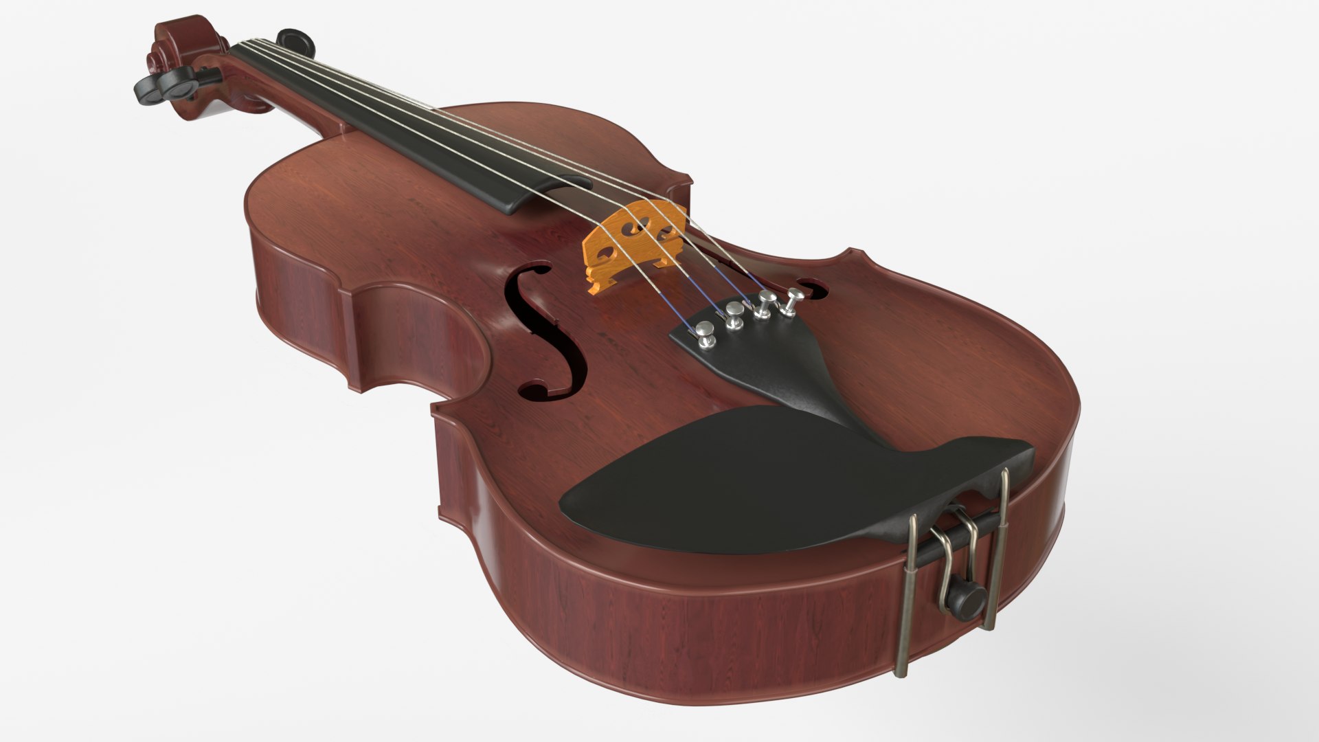 Violin Music Instrument With Bow And Stand 3D Model - TurboSquid 2323307