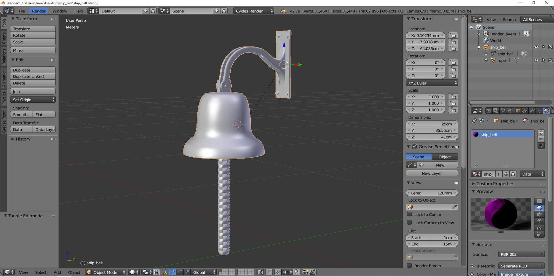 Ship Bell 3D - TurboSquid 1605553