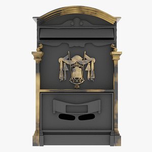 mailbox golden pattern 3D model