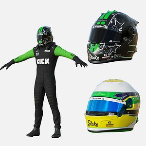 3D F1 Sauber Racing Suit 2025 model
