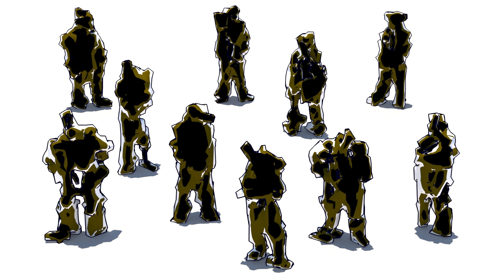 3D Crowd Model - TurboSquid 1686253
