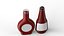 Deux bouteilles en verre de sauces piquantes