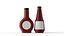 Deux bouteilles en verre de sauces piquantes