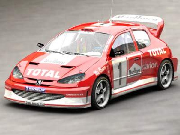 プジョー206 WRC3Dモデル - TurboSquid 245749