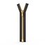 Gold Zipper And Slider