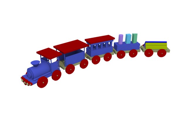 3d model of toy train