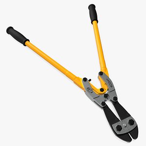 Bolt Cutter Tool Yellow Rigged 3D