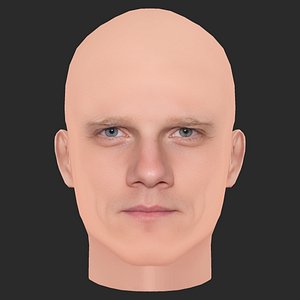 3D Low Poly Yuri Kolokolnikov Head