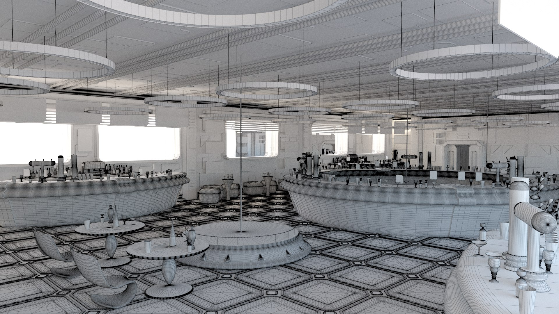 Bar Interior 3D Model - TurboSquid 1628558